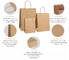 CMYK 50gsm To 200gsm Durable Kraft Paper Bags Flexo Printing