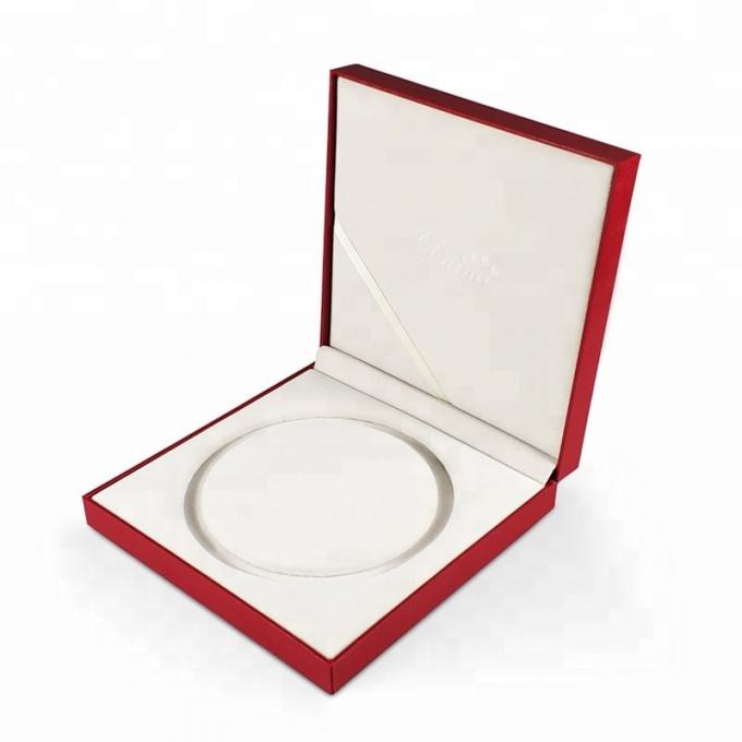 Red Folding Kraft Jewelry Gift Boxes Offset Printing Hot Stamping