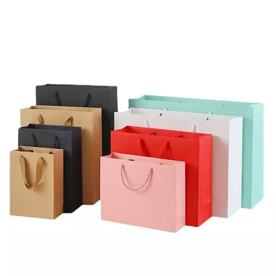 Eco Friendly Supermarket Custom Kraft Paper Bags For Shopping