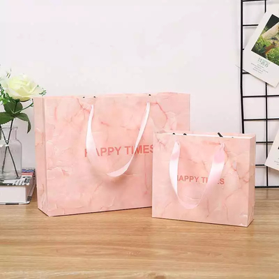 Customized Logo 180gsm-500gsm Boutique Paper Bag With Handles