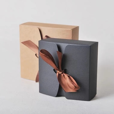 1800gsm Chocolate Kraft Paper Candy Boxes Bow Tie Wedding Party Favor Boxes