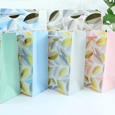 Customized Recyclable Kraft Floral Shopping Bag Commercial Paper Bag