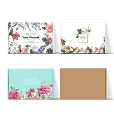 250gsm 18*11*5cm Gloss Lamination Floral Paper Box For Clothes