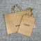 200pcs To 500pcs Gold Stamping Clothing Paper Bags Ribbon Handles Kraft Shopping Bags