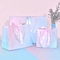 Custom Logo Holographic Gift Paper Clothing Bags ISO Gradient Drawstring Paper Bag