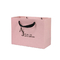 Glossy Lamination Shoes Clothing Paper Bags 250gam Coated Pink Kraft Bags