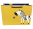 FSC ISO9001 Yellow Clothing Paper Bags Zebra Print Duplex Board Paper Bag