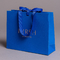 Silk Rope Handle Peacock Blue Foldable Paper Bag For Clothing Store