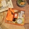 20cm*7cm*17cm Orange Coated Holiday Gift Boxes With Transparent Windows