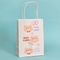 120gsm Bear Print Recyclable Kraft Paper Bags Custom Shopping Paper Bag For Food