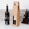 10cm*35cm*10cm Wine Bottle Paper Bags Biodegradable 2 Bottle Wine Gift Bag
