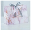 Personalize LOGO Marble paper custom gift bag Paper Delivery Bags  with ribbon handle