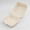 Cake Food Container Paper Box Compartment Clamshell Sugarcane Lunch Box