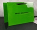 Gold Logo 26x9x33cm Avocado Green Apparel Paper Bag With Ribbon Handle