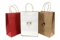 White Brown 250gsm Kraft Printed Paper Shopping Bags With Handles